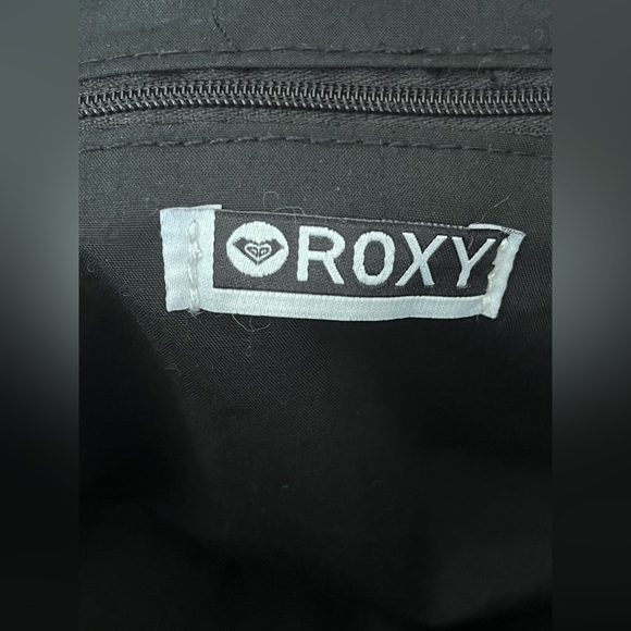 ROXY Handbag Black & White Floral Cotton Purse - Picture 11 of 16